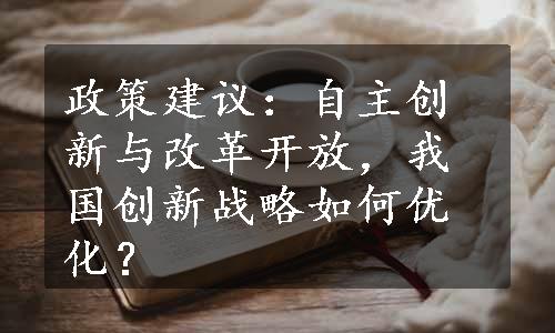 政策建议：自主创新与改革开放，我国创新战略如何优化？