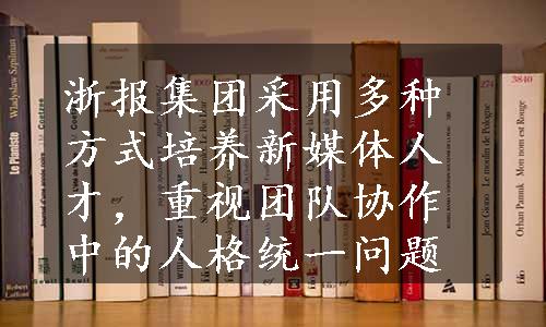 浙报集团采用多种方式培养新媒体人才，重视团队协作中的人格统一问题