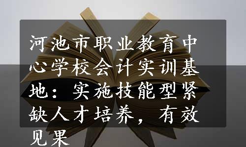 河池市职业教育中心学校会计实训基地：实施技能型紧缺人才培养，有效见果