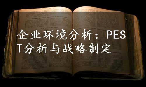 企业环境分析：PEST分析与战略制定