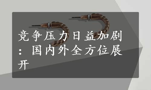 竞争压力日益加剧：国内外全方位展开