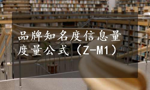 品牌知名度信息量度量公式（Z-M1）