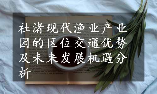 社渚现代渔业产业园的区位交通优势及未来发展机遇分析