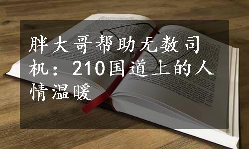 胖大哥帮助无数司机：210国道上的人情温暖