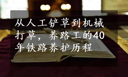 从人工铲草到机械打草，养路工的40年铁路养护历程