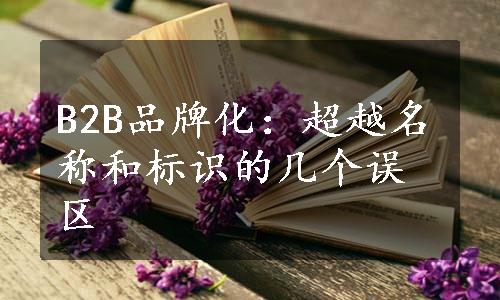 B2B品牌化：超越名称和标识的几个误区