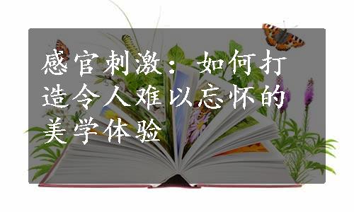 感官刺激：如何打造令人难以忘怀的美学体验