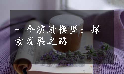 一个演进模型：探索发展之路