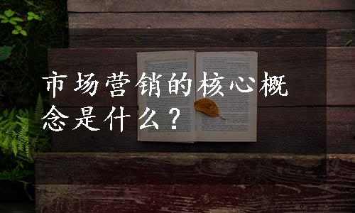 市场营销的核心概念是什么？