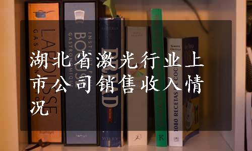 湖北省激光行业上市公司销售收入情况