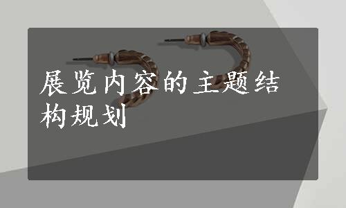 展览内容的主题结构规划