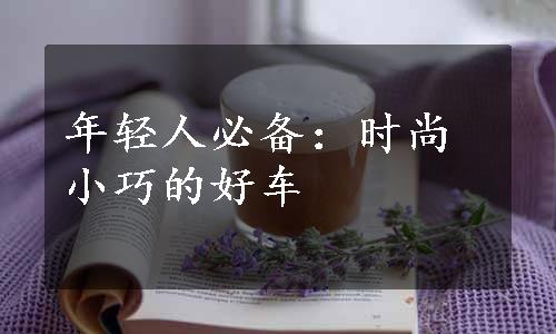 年轻人必备：时尚小巧的好车