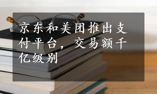 京东和美团推出支付平台，交易额千亿级别