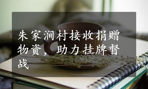 朱家涧村接收捐赠物资，助力挂牌督战