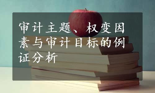 审计主题、权变因素与审计目标的例证分析