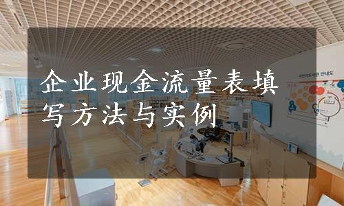 企业现金流量表填写方法与实例