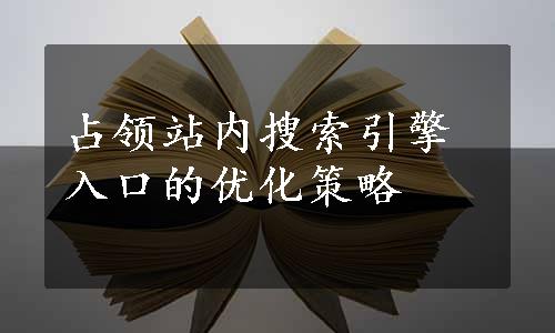 占领站内搜索引擎入口的优化策略