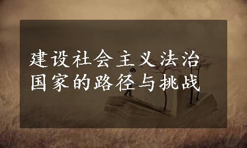 建设社会主义法治国家的路径与挑战