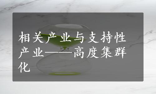 相关产业与支持性产业——高度集群化