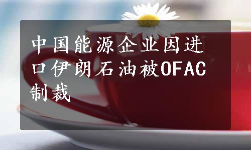 中国能源企业因进口伊朗石油被OFAC制裁