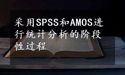 采用SPSS和AMOS进行统计分析的阶段性过程