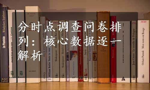 分时点调查问卷排列：核心数据逐一解析