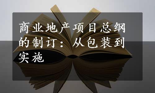 商业地产项目总纲的制订：从包装到实施