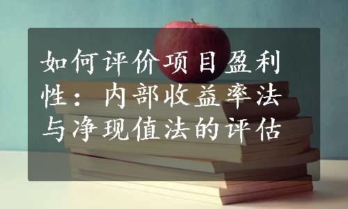 如何评价项目盈利性：内部收益率法与净现值法的评估