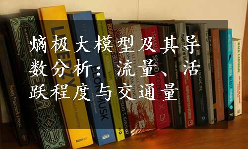 熵极大模型及其导数分析：流量、活跃程度与交通量