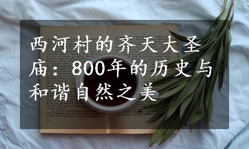 西河村的齐天大圣庙：800年的历史与和谐自然之美