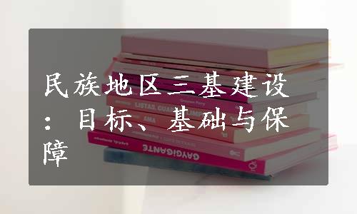 民族地区三基建设：目标、基础与保障