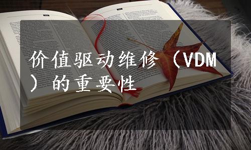 价值驱动维修（VDM）的重要性