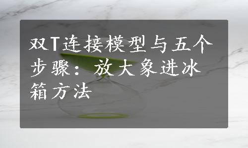 双T连接模型与五个步骤：放大象进冰箱方法