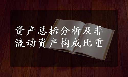 资产总括分析及非流动资产构成比重