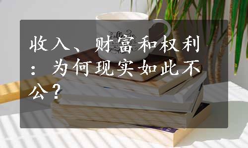 收入、财富和权利：为何现实如此不公？