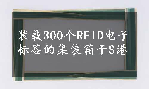 装载300个RFID电子标签的集装箱于S港