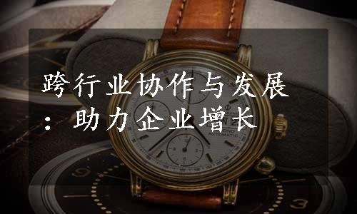 跨行业协作与发展：助力企业增长