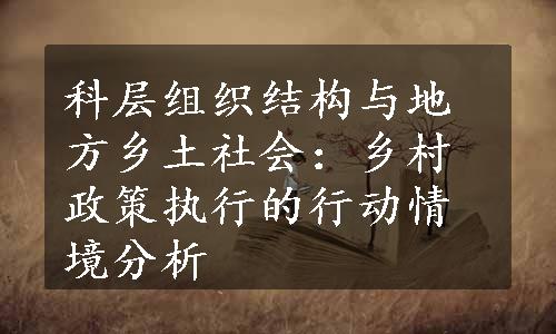 科层组织结构与地方乡土社会：乡村政策执行的行动情境分析