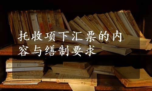 托收项下汇票的内容与缮制要求