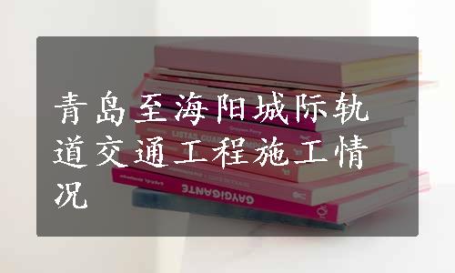 青岛至海阳城际轨道交通工程施工情况