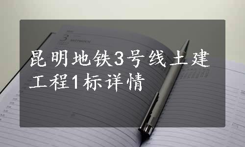 昆明地铁3号线土建工程1标详情