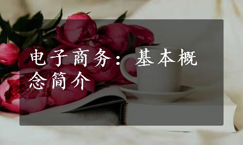 电子商务：基本概念简介