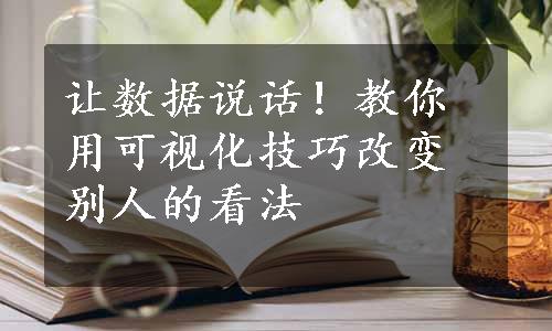 让数据说话！教你用可视化技巧改变别人的看法