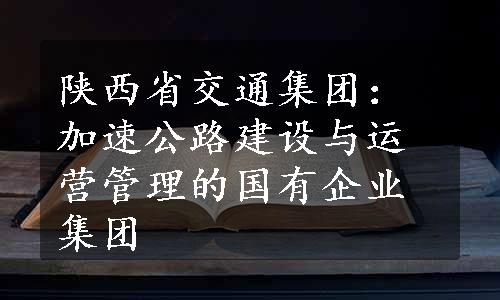 陕西省交通集团：加速公路建设与运营管理的国有企业集团