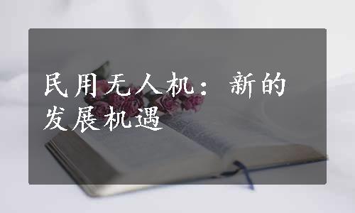 民用无人机：新的发展机遇