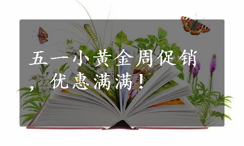 五一小黄金周促销，优惠满满！