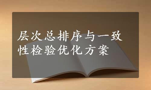 层次总排序与一致性检验优化方案