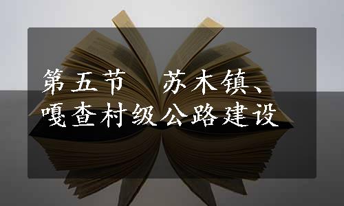 第五节　苏木镇、嘎查村级公路建设