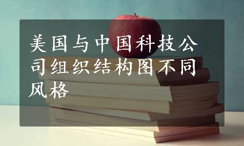 美国与中国科技公司组织结构图不同风格