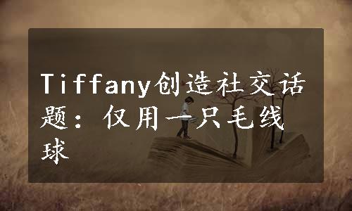 Tiffany创造社交话题：仅用一只毛线球